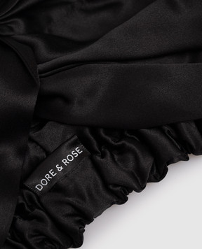Dore & Rose Черная шапочка для сна из шелка PREMIUMSILKBONNET