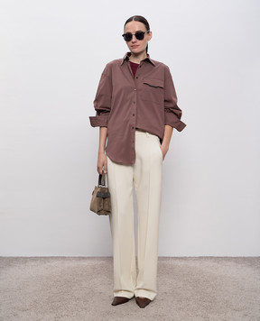 Brunello Cucinelli Бордова футболка прямого крою M0T81BI100