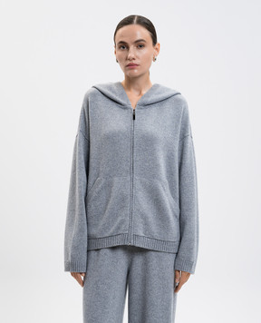 Simonetta Ravizza Серая спортивная куртка Lilium из кашемира F05KN109T108
