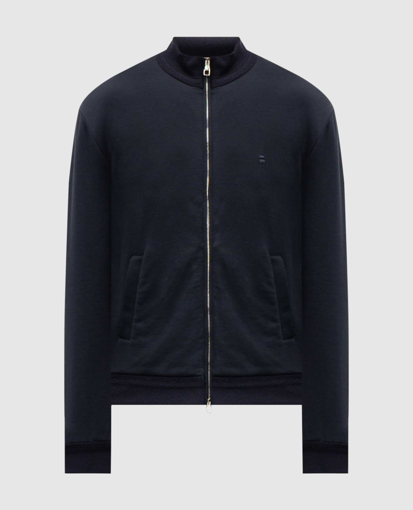 

Синяя спортивная куртка с вышивкой эмблемы, Синий, Спортивные куртки