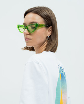 The Attico by Linda Farrow Зелені сонцезахисні окуляри DORA CAT EYE ATTICO32C11