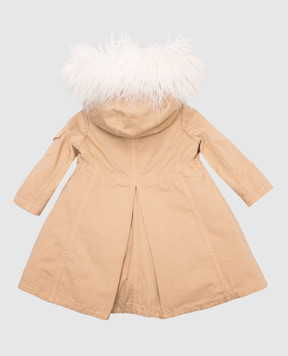 Ermanno Scervino Дитяча бежева парка з нашивками CP1428