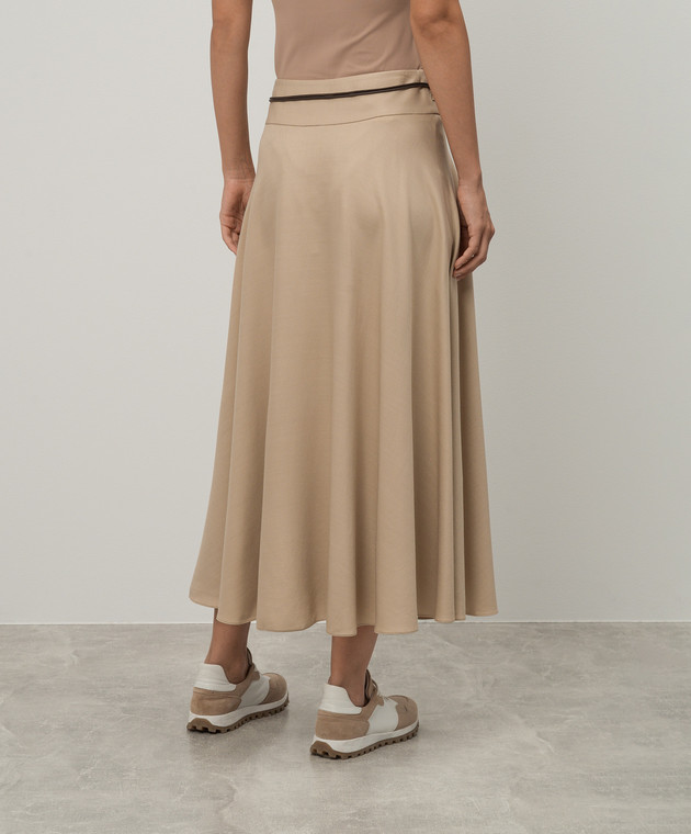 Peserico Бежевая юбка с шерстью P05609A02776 изображение 4