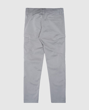 Stone Island Детские серые брюки с патчем логотипа 8116310121012