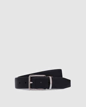 Canali Двухсторонний кожаный ремень с логотипом. KA0031750C