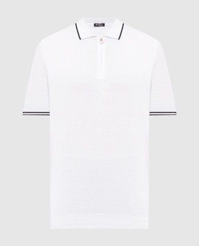 Kiton Біле поло з логотипом UMK0458