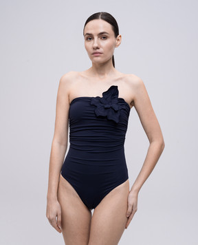 Twinset Синий купальник с драпировкой 251LMMV00