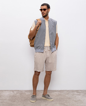 Brunello Cucinelli Сірий жилет з ембемою MB4229083T