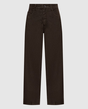 Brunello Cucinelli Коричневі джинси з люрексом MA176P4020