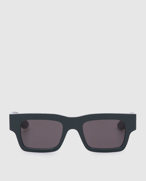 Alexander McQueen Зеленые очки с логотипом 832526J0749