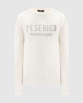 Peserico Белый джемпер из шерсти с логотипом R59368F07A9044