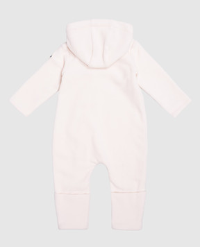 Moncler ENFANT Дитячий рожевий комбінезон з нашивкою логотипа J29518L0000180093