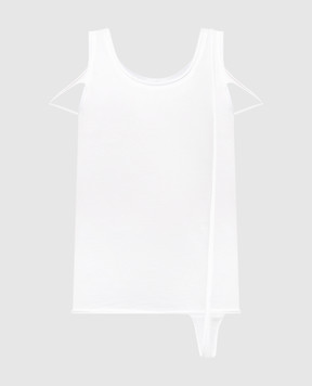 Helmut Lang Білий топ зі стрічками P02HW504