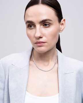 Swarovski Серебристые бусы Matrix Tennis с кристаллами 5681796