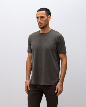 Loro Piana Сіра футболка Soft з шовком FAF6128