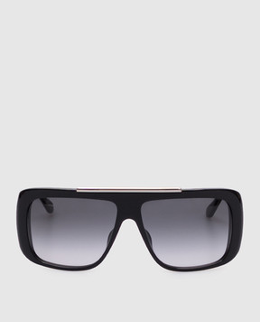 Alexander McQueen Черные очки с гравировкой логотипа. 832528J0770