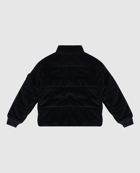Stone Island Дитяча синя вельветова куртка з патчем логотипа K2S164100012S01991012