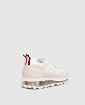 Thom Browne Белые кожаные кроссовки RUNNER FFD120B05584