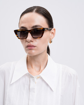 Saint Laurent Коричневі сонцезахисні окуляри MICA 560035Y9956