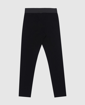 Dolce&Gabbana Детские черные леггинсы с логотипом L5JPB8G7N9L26