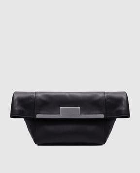 Max Mara Чорна шкіряна сумка MMCLASPCLUTCHS MMCLASPCLUTCHS
