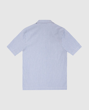 Balmain Детская рубашка в полоску с вышивкой логотипа BW5P31P0487410