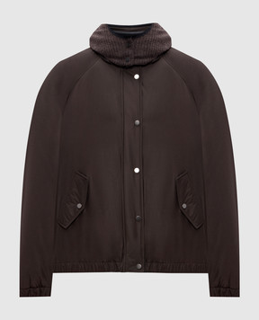 Brunello Cucinelli Коричнева пухова куртка MG5017852