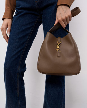 Saint Laurent Коричнева шкіряна сумка-хобо LE 5А7 713938AAAUQ