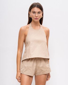 WARDROBE.NYC Бежевий топ з відкритою спиною W1058R16
