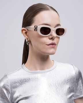 Off-White Бежевые очки Palmer OERI14ES25PLA001
