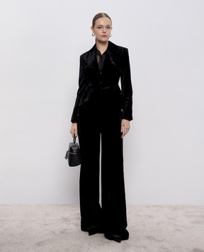 Ermanno Scervino Чорний оксамитовий жакет з шовком D476I714QVJ