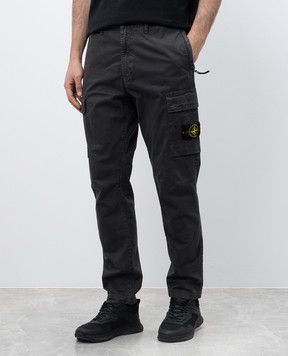 Stone Island Серые брюки карго с логотипом K1S153100304S0004