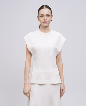 Jil Sander Белый топ с акцентными швами J02NC0264J20232