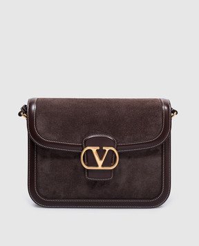 Valentino Коричневая замшевая сумка-мессенджер 9TO5 6W2B0R15QTJ