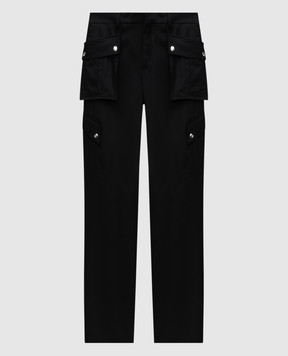 Off-White Чорні штани карго з вовною OMCO03AS25FAB001