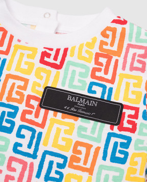 Balmain Детская футболка с логотипом BW8621Z2856