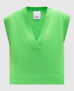 Allude Зеленый жилет из шерсти и кашемира 25217632