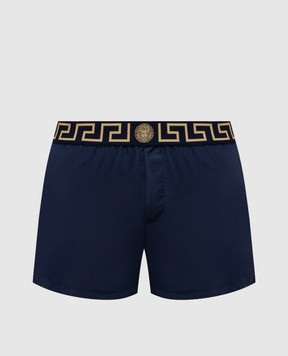 Versace Синие шорты для плавания с логотипом ABU010221A11120
