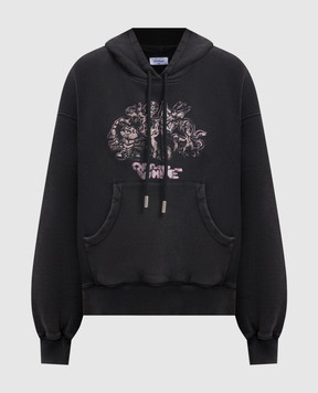 Off-White Серые худи с принтом логотипа OWBB058F24FLE004