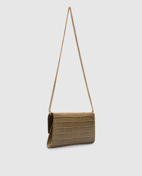 Tom Ford Бежевый клатч NOBILE с тиснением под кожу крокодила L1736LCL403X