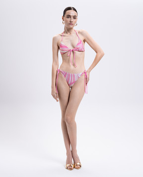 PUCCI Розовые трусики от купальника в брендовый принт 5HMX265H855