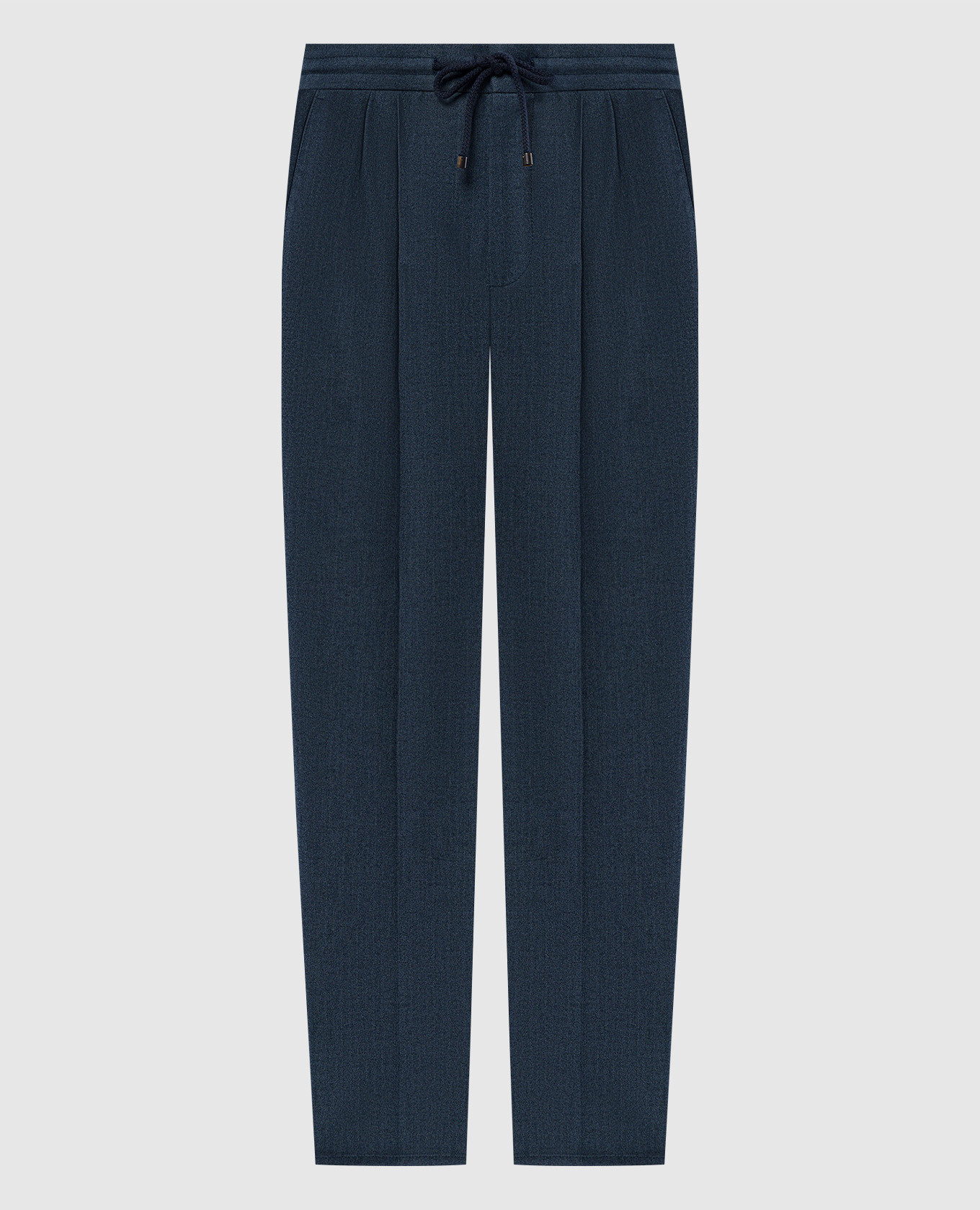 

Синие брюки с узором, Синий, Зауженные брюки