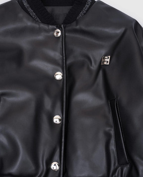 Givenchy Детский черный бомбер с логотипом 4G H30564612