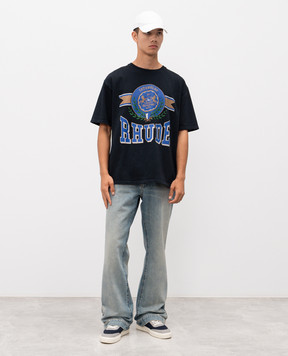 Rhude Черная футболка с принтом логотипа RHPF25TT06012