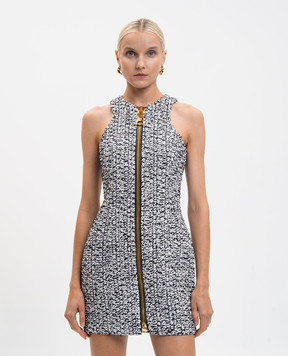 Balmain Біла твідова сукня міні FF0R4270XL35