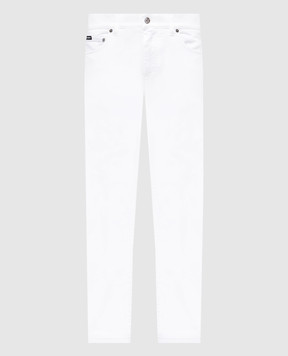 Dolce&Gabbana Білі джинси з логотипом GY07CDG8JR8