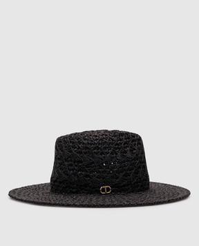 Twinset Черная шляпа с логотипом 251TO5500