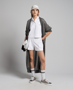Brunello Cucinelli Белое поло с логотипом ML824EN405
