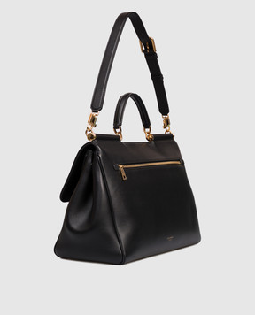 Dolce&Gabbana Чорна шкіряна сумка My Sicily BB7814B7321