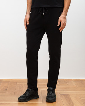 Dolce&Gabbana Черные спортивные брюки с логотипом G4ZCATG7JYX